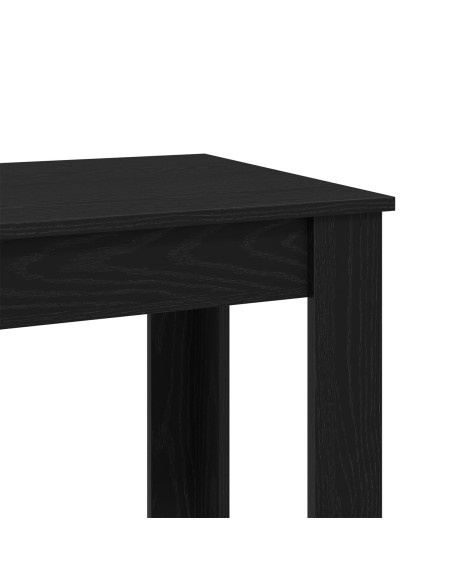 Tavolo da Bar Nero Rovere 102x50x103,5 cm in Legno Ingegnerizzato