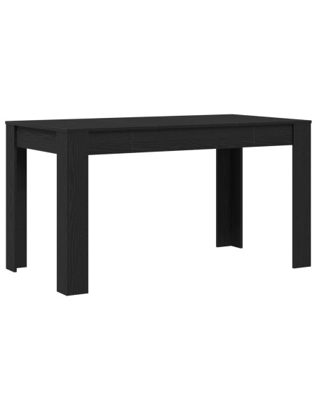 Tavolo da pranzo  Nero Rovere 140x74,5x76 cm in legno ingegnerizzato