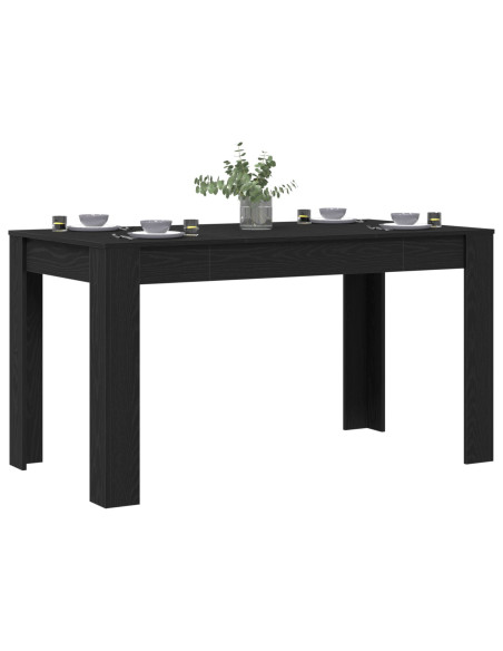 Tavolo da pranzo Rovere Nero 140 x 74,5 x 76 cm polyrattan