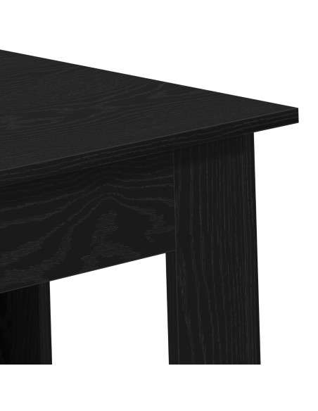 Tavolo da Bar con Ripiano - Rovere Nero, 102x50x103.5 cm, Realizzato in Legno Ingegnerizzato