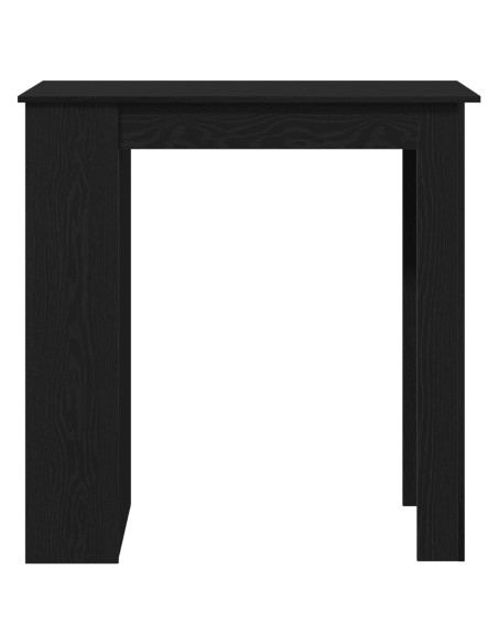 Tavolo da Bar con Ripiano - Rovere Nero, 102x50x103.5 cm, Realizzato in Legno Ingegnerizzato