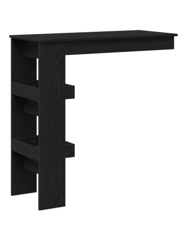 Tavolo Bar da Parete Rovere Nero 102 x 45 x 103,5 cm