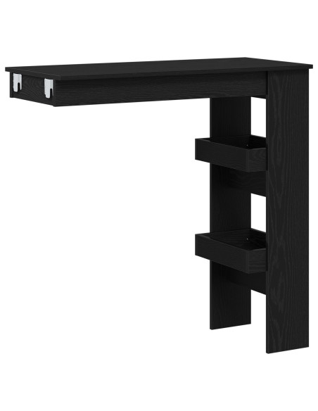 Tavolo da Bar - Rovere Nero - 102x55x103.5 cm - Realizzato in Legno Ingegnerizzato