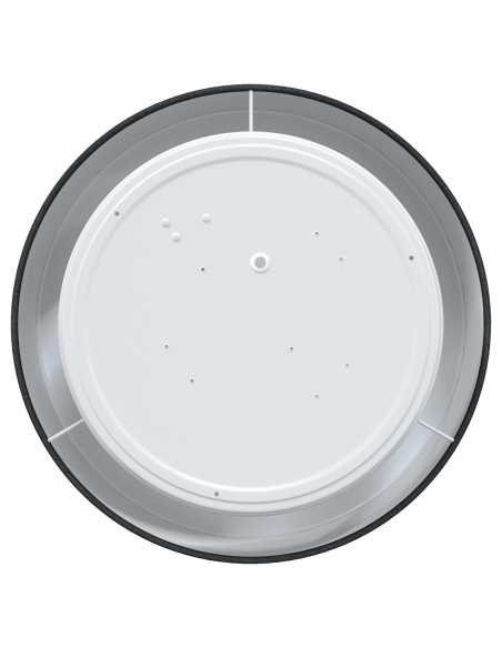 Lampada da soffitto  Flush Mount Nera Ø 30 cm in Tessuto con attacco E27