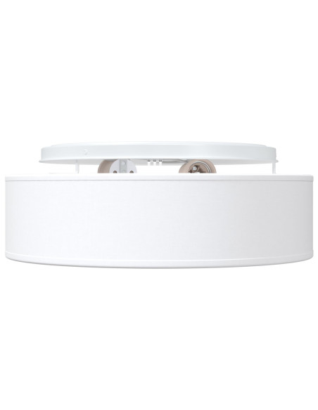 Plafoniera vitaXL Bianco Ø 38 cm Tessuto E27