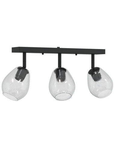 Faretto da soffitto Nero 54 x 13 x 26 cm Vetro e Metallo