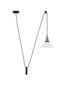 Lampada Sospensione Regolabile E27 Bianco Lucido Ø22cm Metallo 2