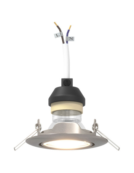 Lampade Set di 12 Argento Metallo 9 cm Luci Incassate Rotonde
