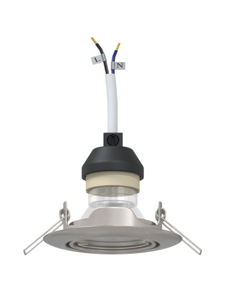 Lampade Set di 24 Argento Alluminio 9 cm Luci LED incassate