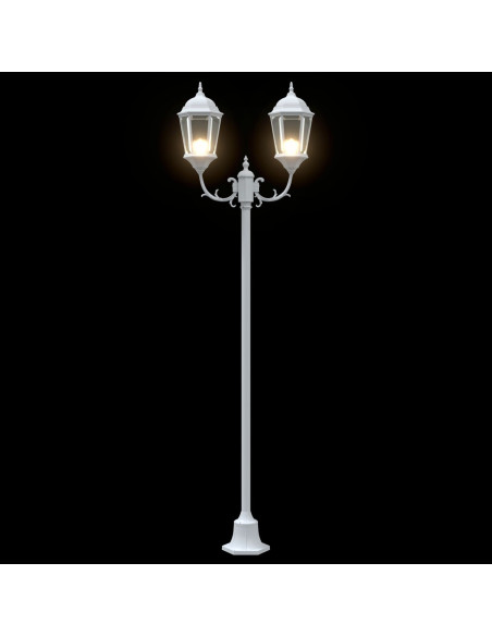 Luce da Giardino Bianco 68 x 20 x 235 cm Alluminio e vetro