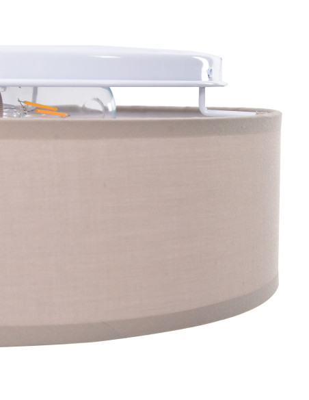 Plafoniera  Tortora Ø 30 cm in tessuto E27