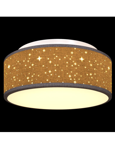 Lampada da soffitto Nero 30 x 30 x 13,5 cm Tessuto