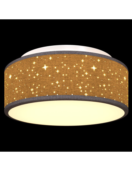 Lampada da soffitto Nero 30 x 30 x 13,5 cm Tessuto