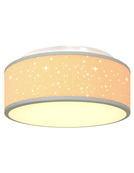 Lampadari  con paralume stellato Grigio Ø 30 cm Tessuto E27