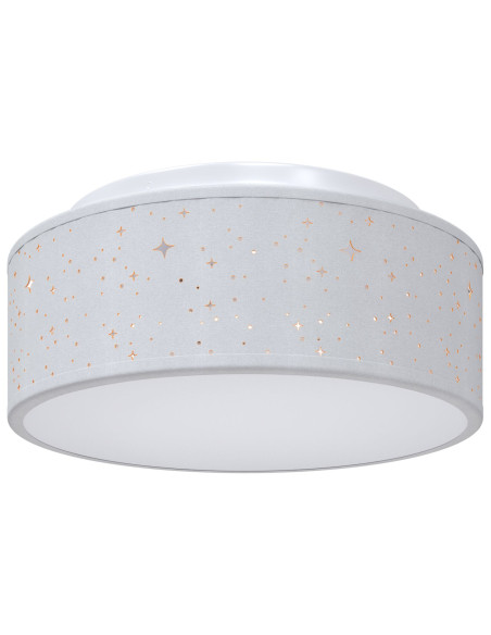 Lampadari  con paralume stellato Grigio Ø 30 cm Tessuto E27
