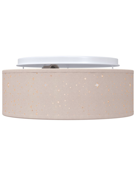 Lampade da soffitto  con paralume stellato Tortora Ø 30 cm in tessuto E27