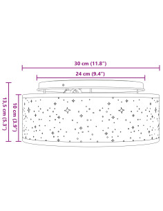 Lampada da soffitto Talpa 30 x 30 x 13,5 cm Tessuto 2