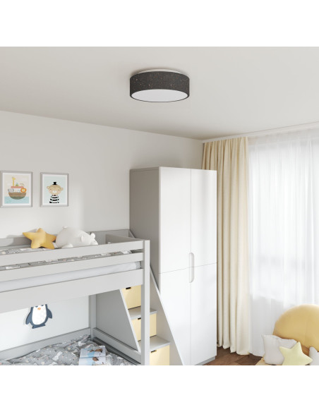 Luci da Soffitto  con Paralume Stellato Nero Ø 38 cm Fabbric E27