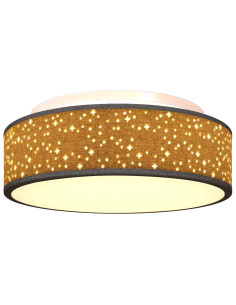 Lampada da soffitto Nero 38 x 38 x 13,5 cm Tessuto 2