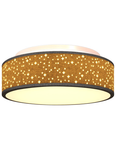 Lampada da soffitto Nero 38 x 38 x 13,5 cm Tessuto