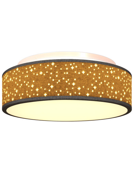 Lampada da soffitto Nero 38 x 38 x 13,5 cm Tessuto