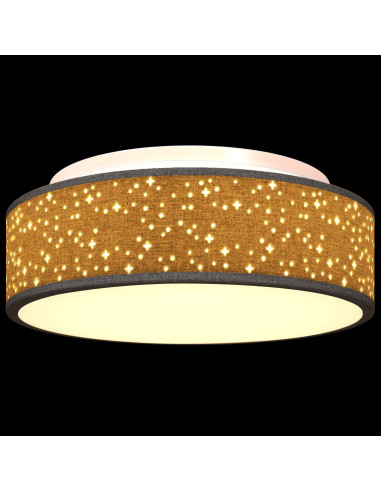 Lampada da soffitto Nero 38 x 38 x 13,5 cm Tessuto