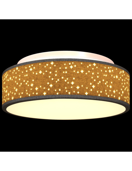 Lampada da soffitto Nero 38 x 38 x 13,5 cm Tessuto