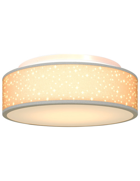 Plafoniere  con paralume stellato Grigio Ø 38 cm Tessuto E27