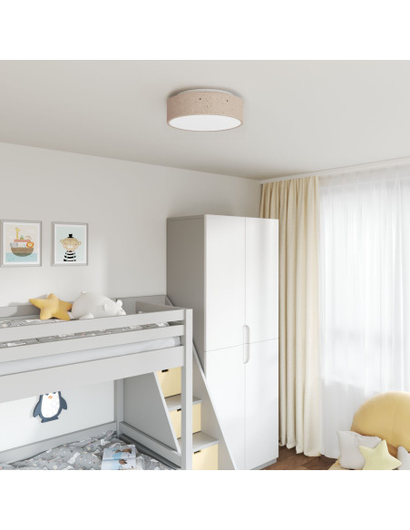 Lampade da soffitto  con paralume stellato Taupe Ø 38 cm in tessuto E27