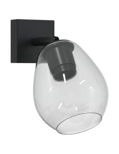 Faretto da soffitto Nero 13 x 13 x 26 cm Vetro e Metallo