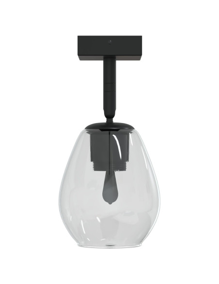 Lampade da soffitto  con paralume in vetro regolabile antracite E27