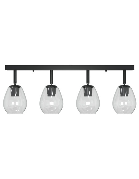Lampade da soffitto  con paralume in vetro regolabile antracite E27