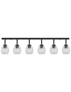 Faretto da soffitto Nero 110,5 x 13 x 26 cm Vetro e Metallo 2