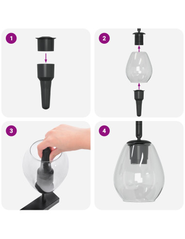 Faretto da soffitto Nero 110,5 x 13 x 26 cm Vetro e Metallo