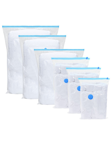 Sacchetti per Stoccaggio 10 pcs Trasparente e Blu 70 x 50 cm