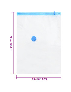 Sacchetti per Stoccaggio 20 pcs Trasparente e Blu 70 x 50 cm 2