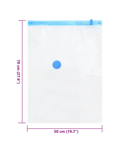 Sacchetti per Stoccaggio 20 pcs Trasparente e Blu 70 x 50 cm