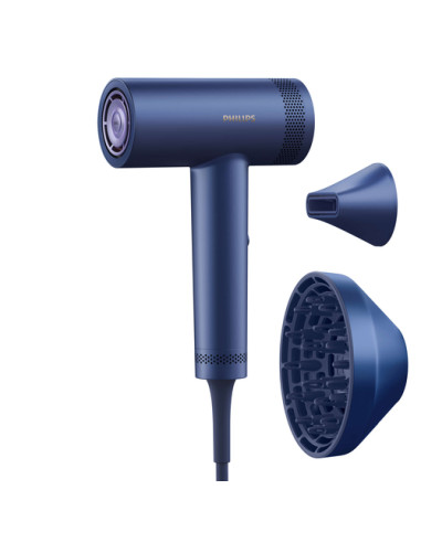 PHILIPS ASCIUGACAPELLI SENSE IQ 1400W IONI BLUE MOTORE BDLC