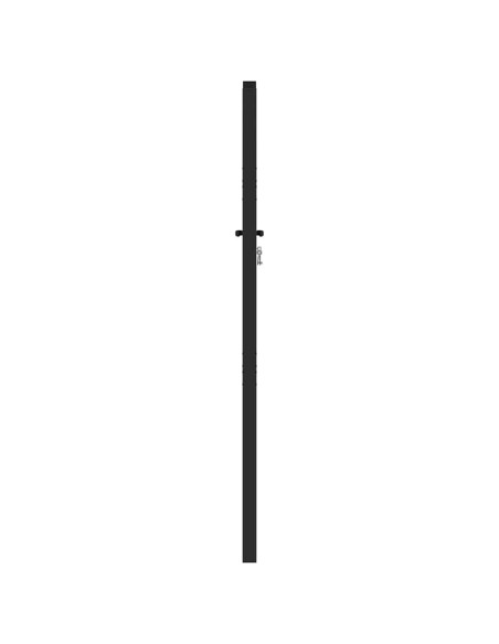 Cancello da Giardino con Serratura Nero 100x150 cm in Alluminio