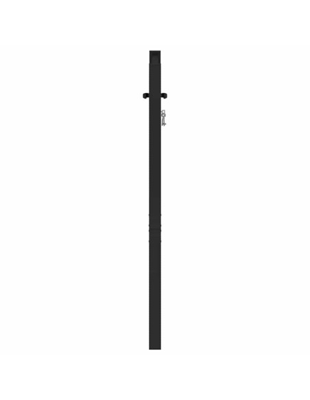 Cancello da Giardino con Serratura Nero 100x100 cm in Alluminio