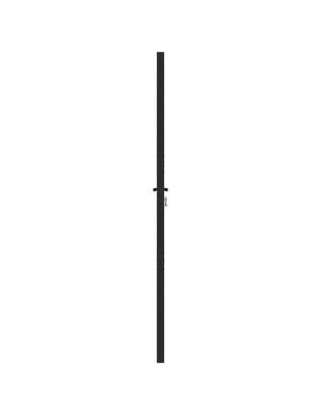Cancello da Giardino con Serratura Nero 100x200 cm in Alluminio