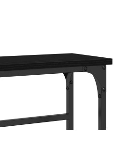 Tavolo consolle Rovere Nero 75 x 19,5 x 75 cm Legno multistrato