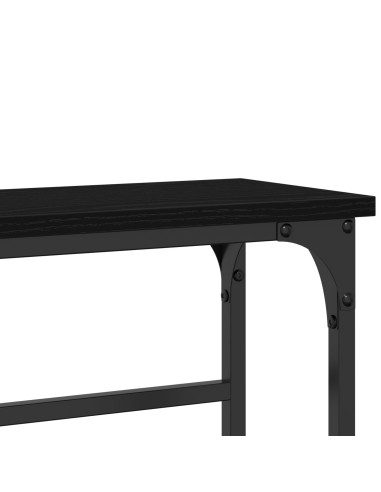 Tavolo consolle Rovere Nero 75 x 19,5 x 75 cm Legno multistrato