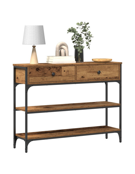 Tavolo consolle con cassetto Legno vecchio 72.5 x 25 x 75 cm