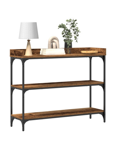 Tavolo Consolle con lo scaffale Legno vecchio 100 x 30 x 80 cm