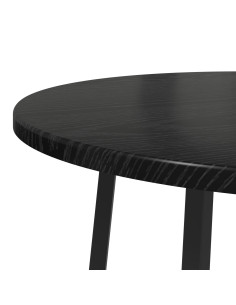 Set tavolini con lo scaffale 2 pcs Rovere Nero