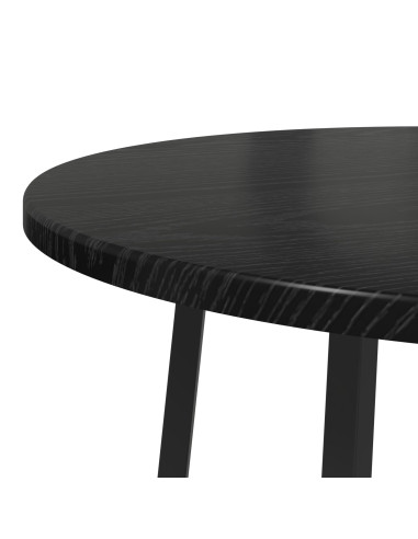 Set tavolini con lo scaffale 2 pcs Rovere Nero