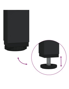 Set tavolini con lo scaffale 2 pcs Rovere Artigianale e Nero