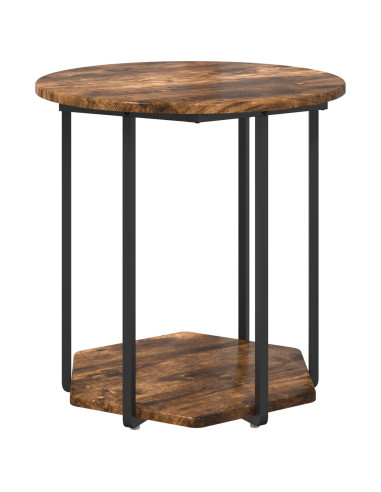 Set tavolini con lo scaffale 2 pcs Marrone