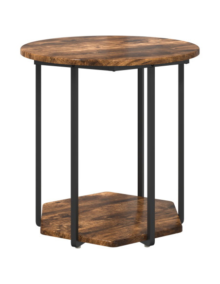 Set tavolini con lo scaffale 2 pcs Marrone